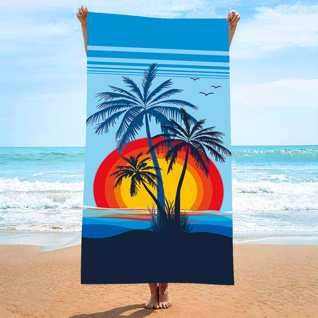 Ladies beach towel with maritime stripe pattern Stornfield