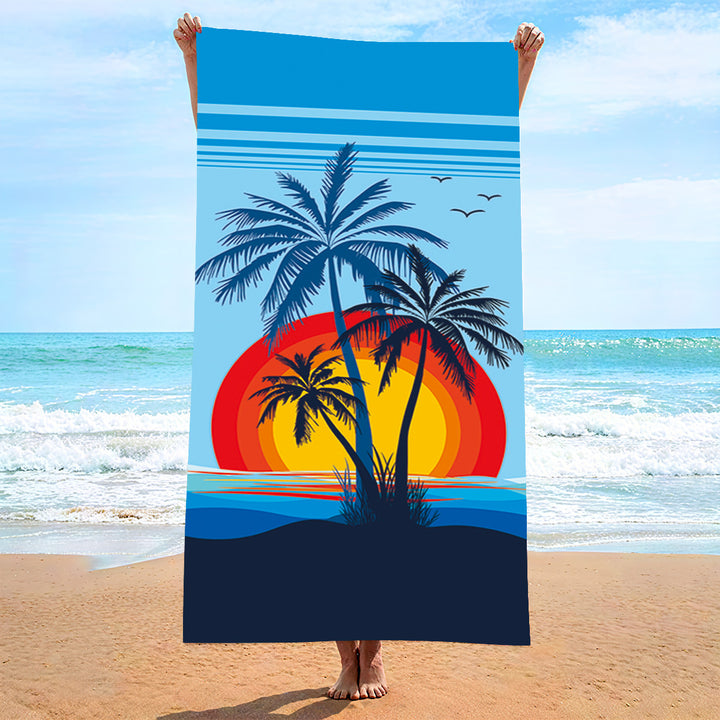 Ladies beach towel with maritime stripe pattern Stornfield
