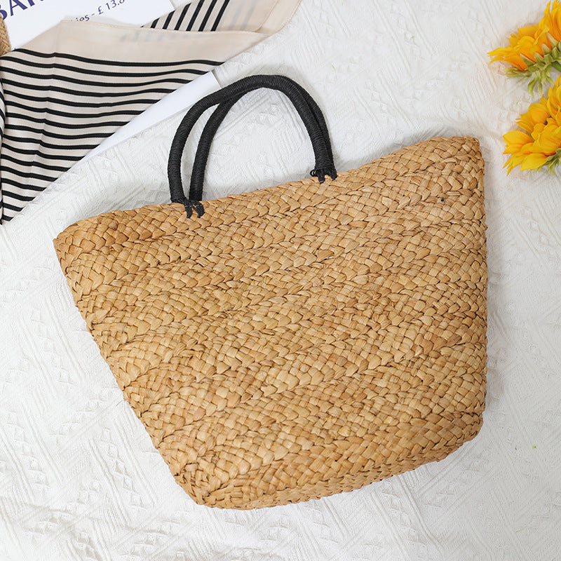 Elegant Basket Bag with Contrast Handles Stornfield