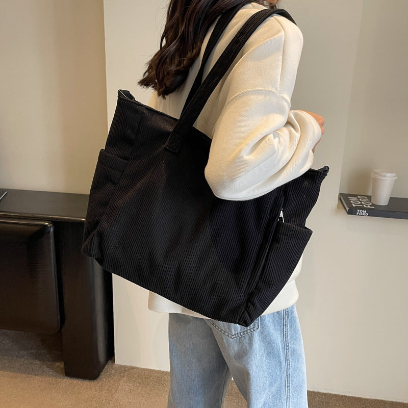 Textured Multi-Pocket Travel Tote Stornfield
