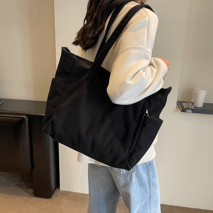 Textured Multi-Pocket Travel Tote Stornfield
