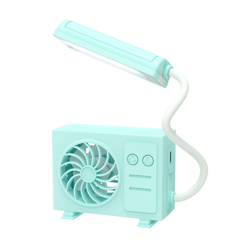 Women's multifunctional table lamp with integrated fan and flexible arm positioning Stornfield