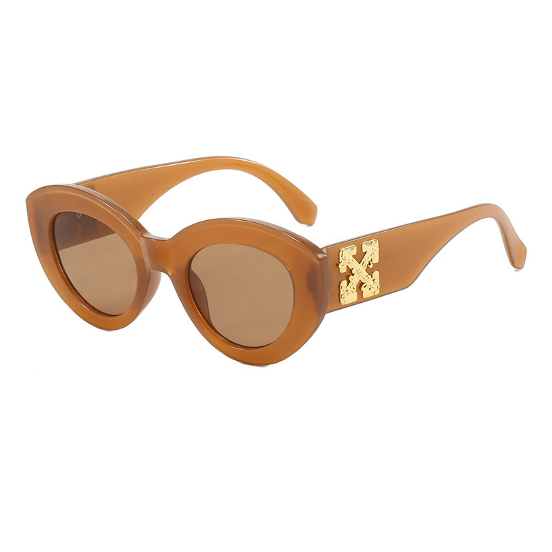 Women's Cat-Eye Sunglasses with Luxurious Accents and Sturdy Plastic Frame Stornfield
