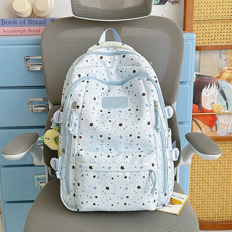 Star-Print Multi-Pocket Backpack Stornfield