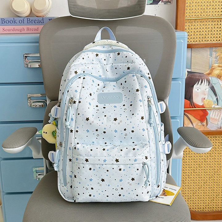 Star-Print Multi-Pocket Backpack Stornfield