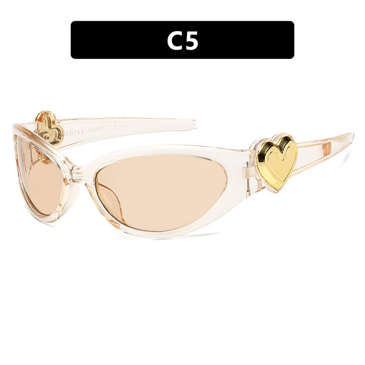 Ladies fashionable sunglasses with heart-shaped detail Stornfield