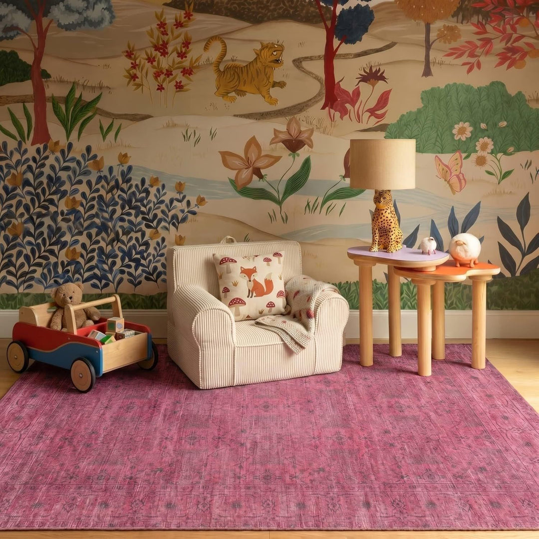 Checkerboard Pattern Area Rug
