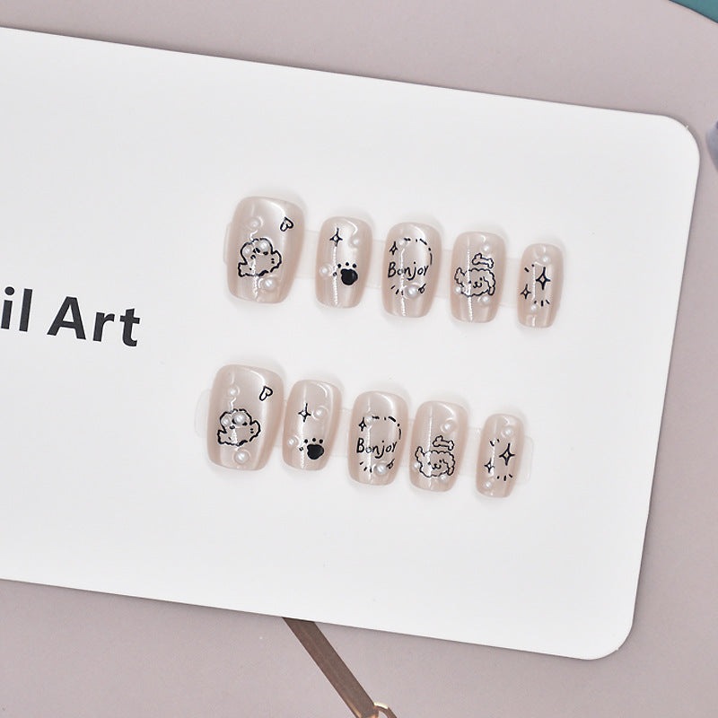 Glamorous Heart-Themed Press-On Nail Set Stornfield
