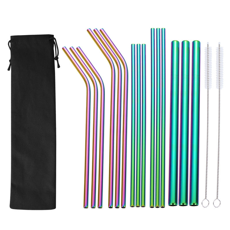 Stainless Steel Straw Set with Cleaning Brushes Stornfield