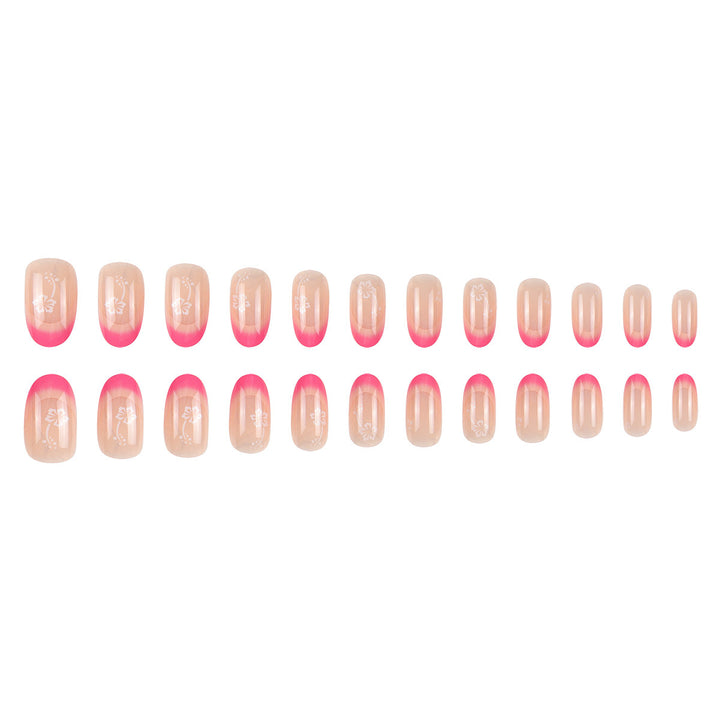 Floral French Tip Press-On Nails Stornfield