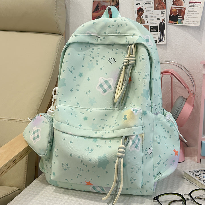 Cartoon-Embellished Casual Backpack Stornfield