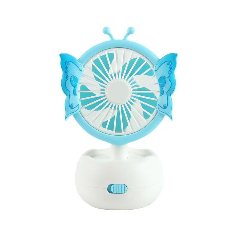 Unisex portable children's table fan with butterfly design, rechargeable and quiet Stornfield