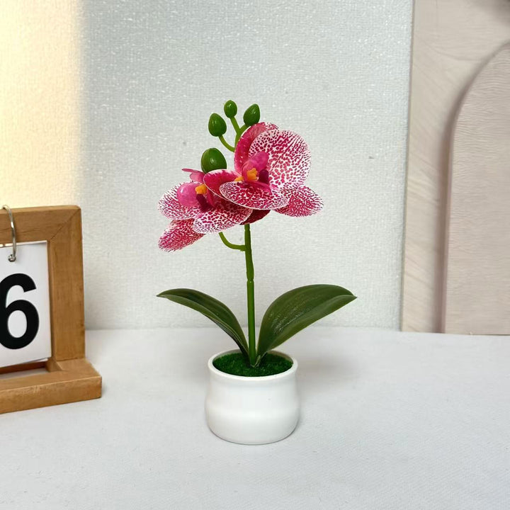 Realistic Artificial Orchid Floral Arrangement for Home Decor