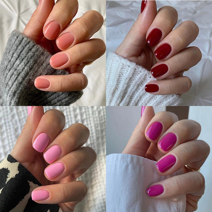 Elegant artificial nails with gold trim Stornfield