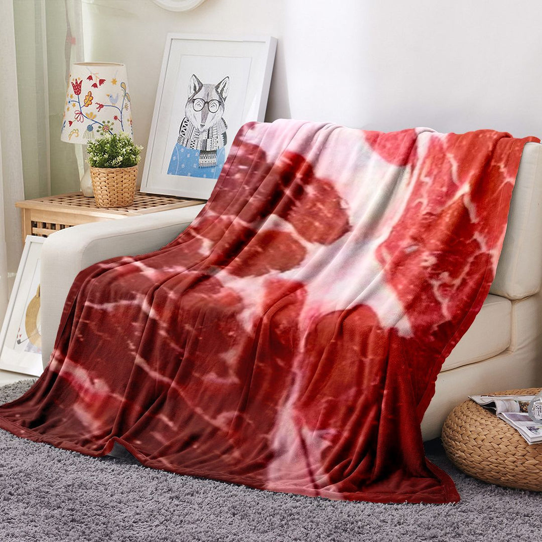 Artistic Food-Themed Fleece Blanket