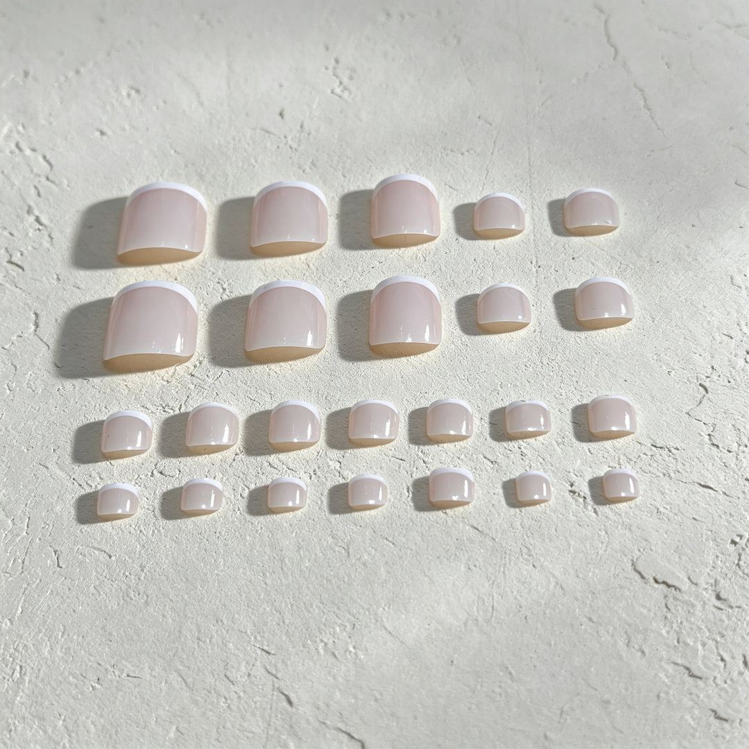 Elegant French Tip Pedicure Kit Stornfield