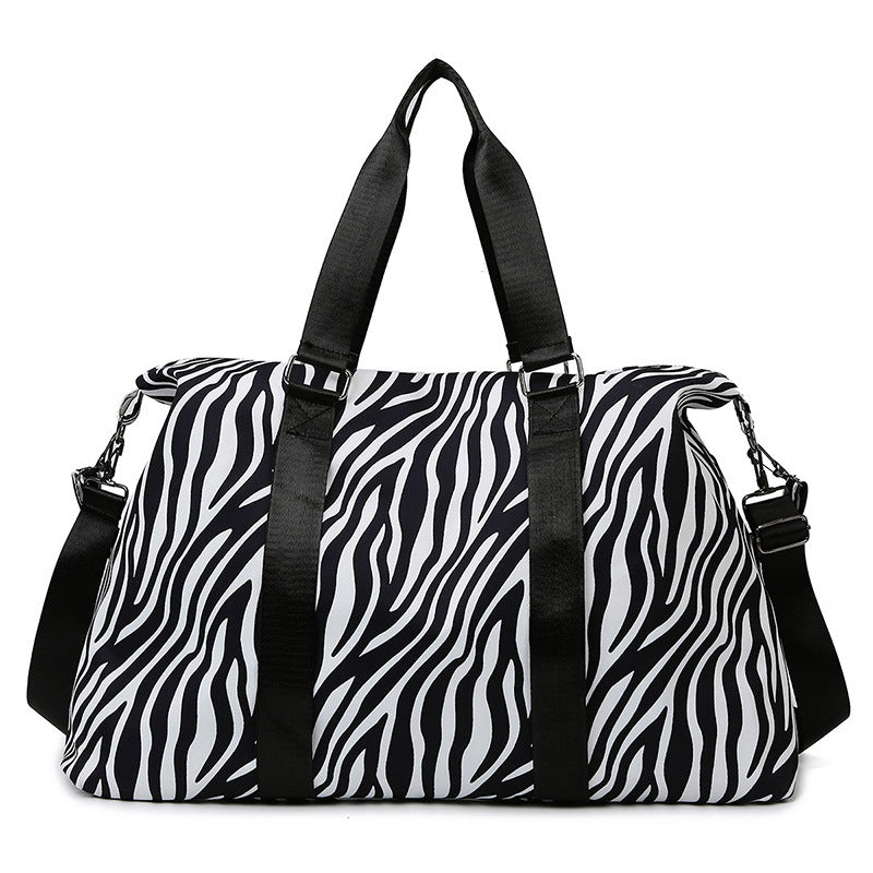 Sporty travel bag with trendy zebra pattern Stornfield
