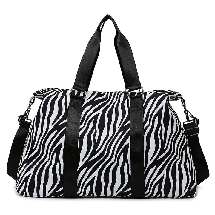 Sporty travel bag with trendy zebra pattern Stornfield