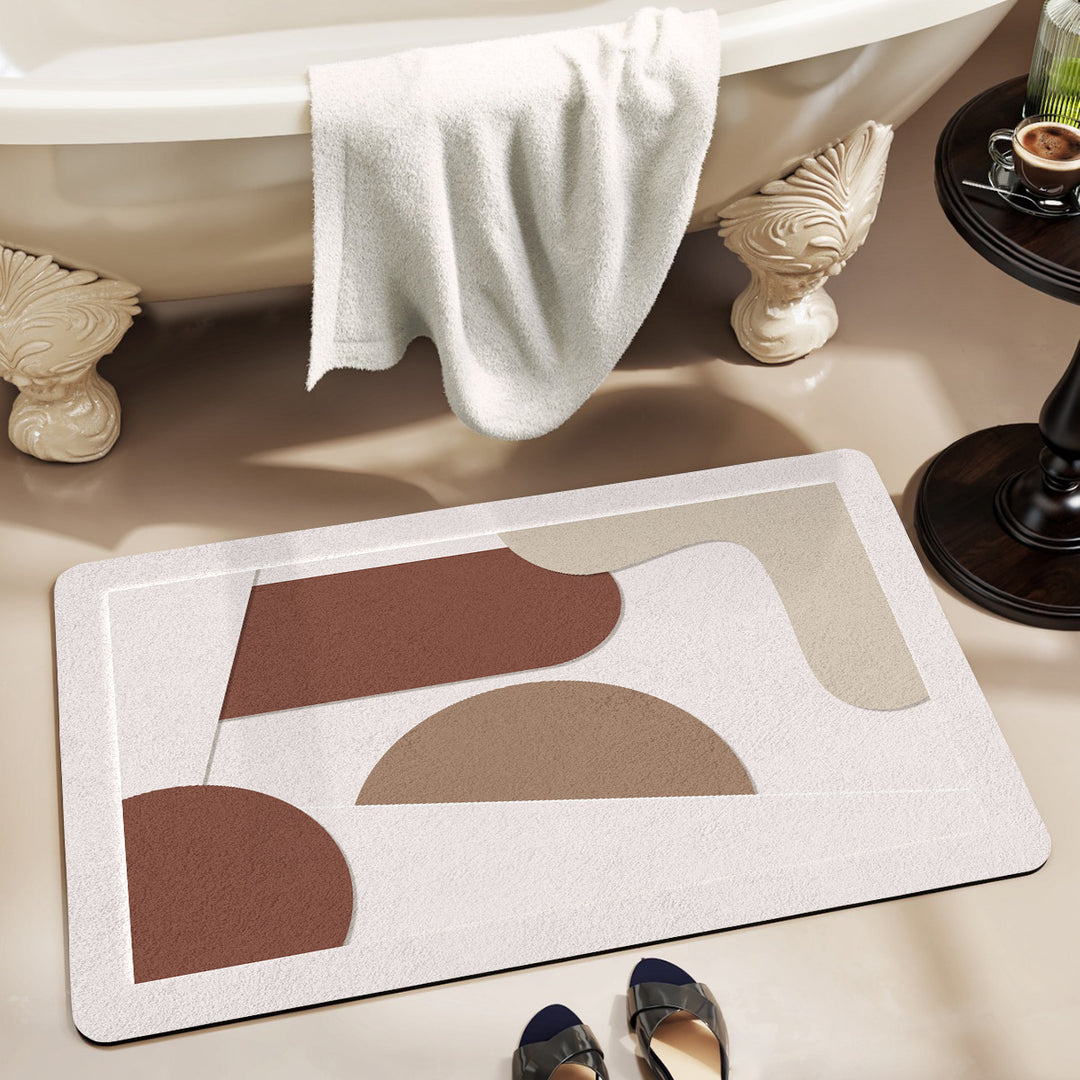 Modern Abstract Bath Mat Stornfield