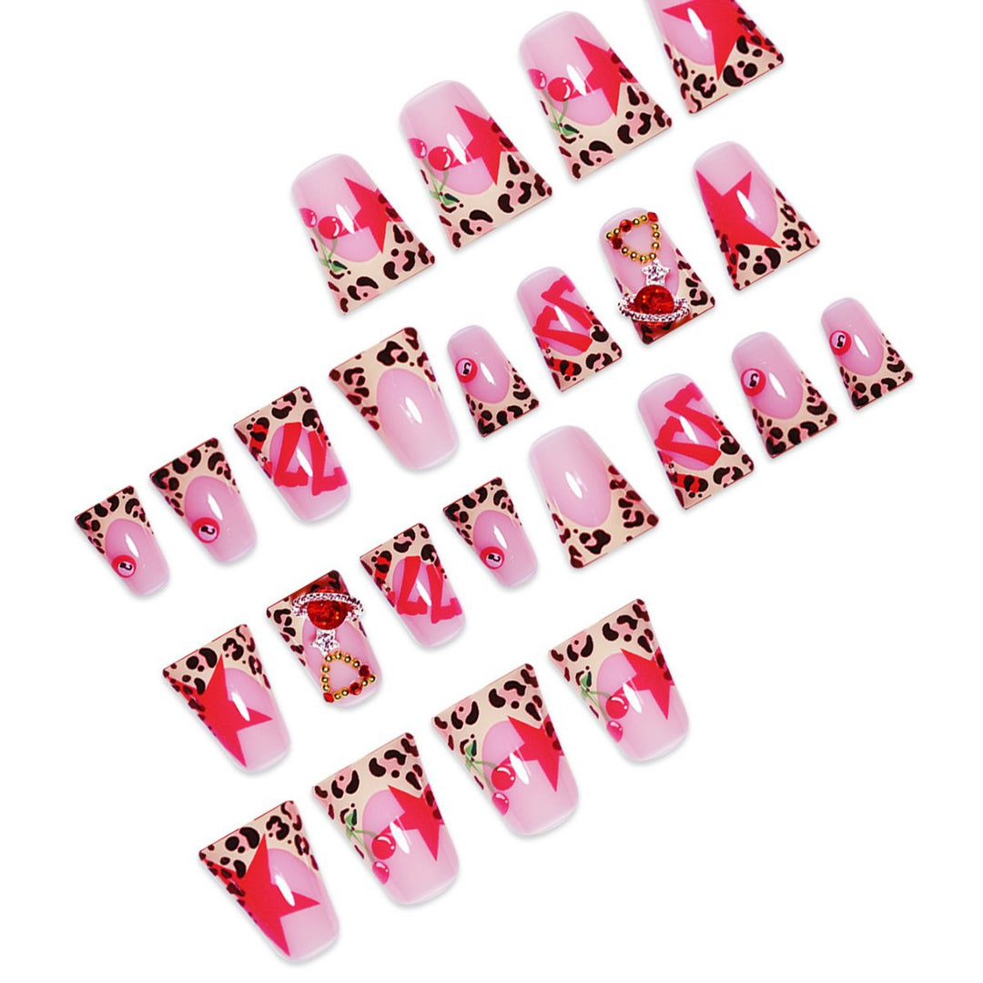 Artistic Leopard Print Press-On Nail Extensions Stornfield