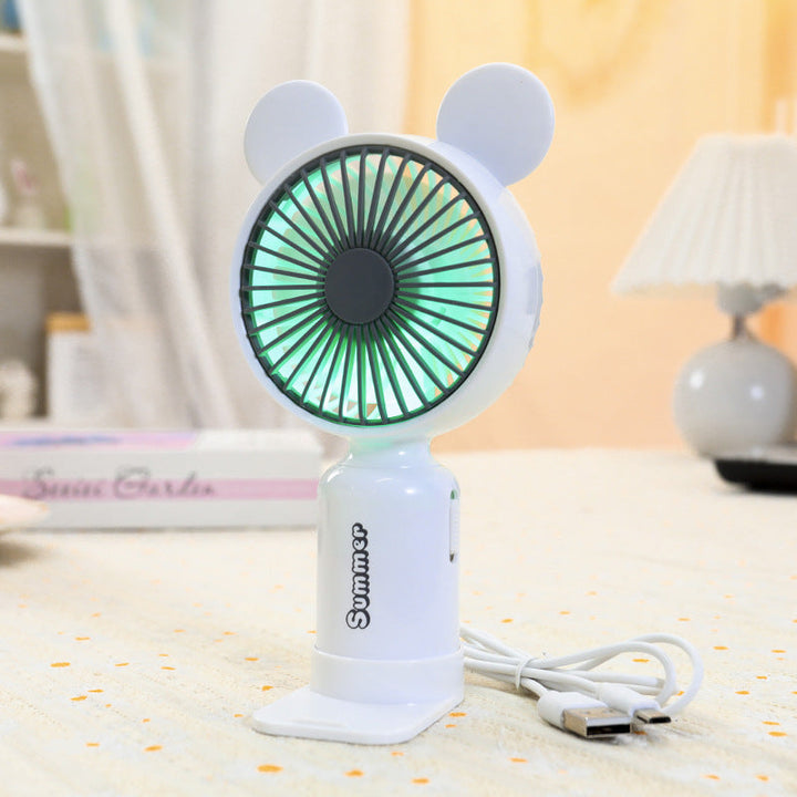 Women's Portable Hand Fan with Cute Ears Stornfield