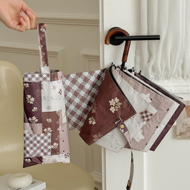 Women's Folding Umbrella with Exclusive Patchwork Design Stornfield