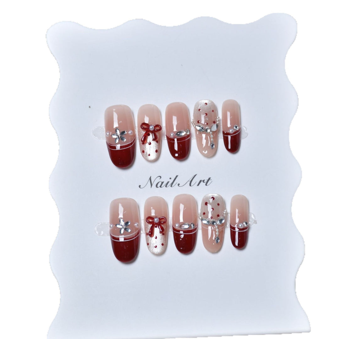 Elegant Festive Press-On Nail Set Stornfield