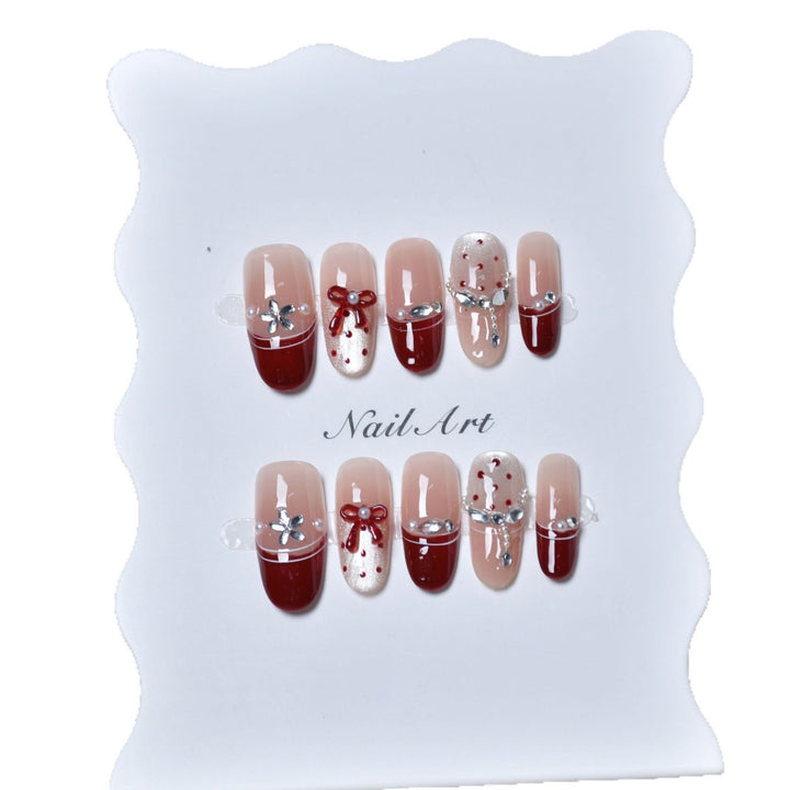 Elegant Festive Press-On Nail Set Stornfield
