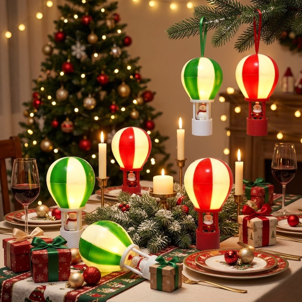 Santa Claus decoration figure in hot air balloon Stornfield