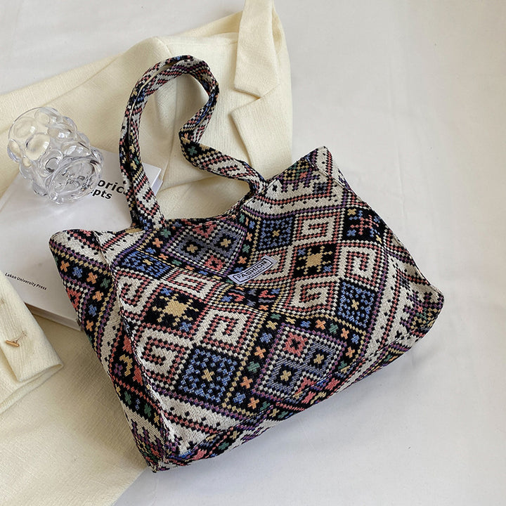 Decorative Patterned Fabric Tote Bag