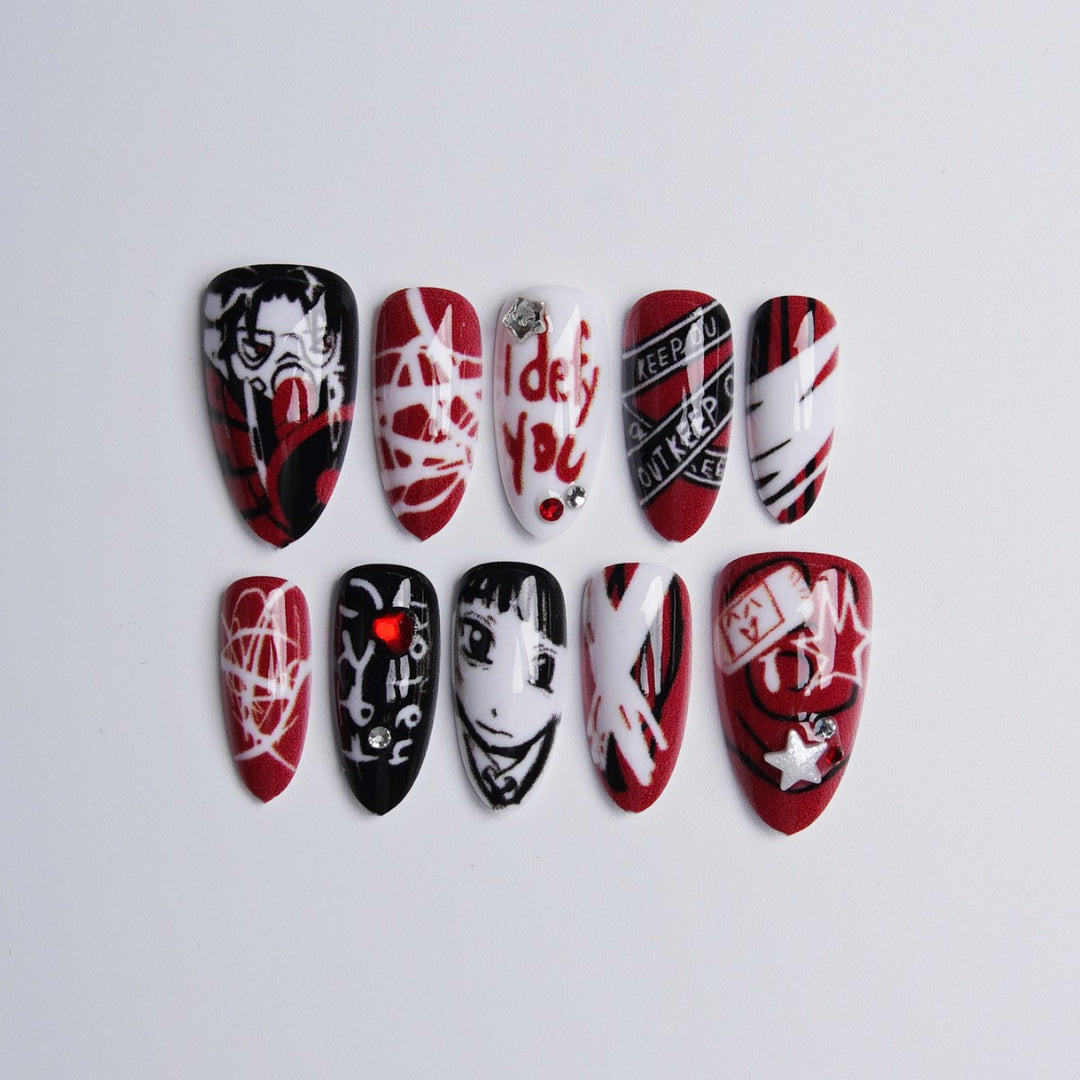 Creative Nail Art Set with Unique Graphics Stornfield