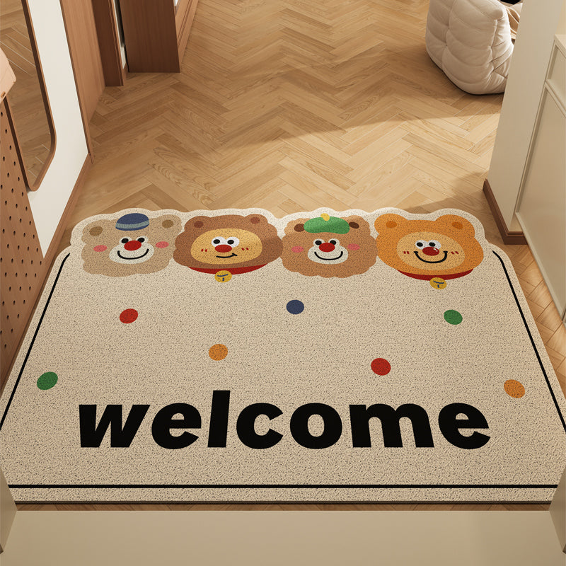 Cartoon-Themed Welcome Mat for Indoor Home Display