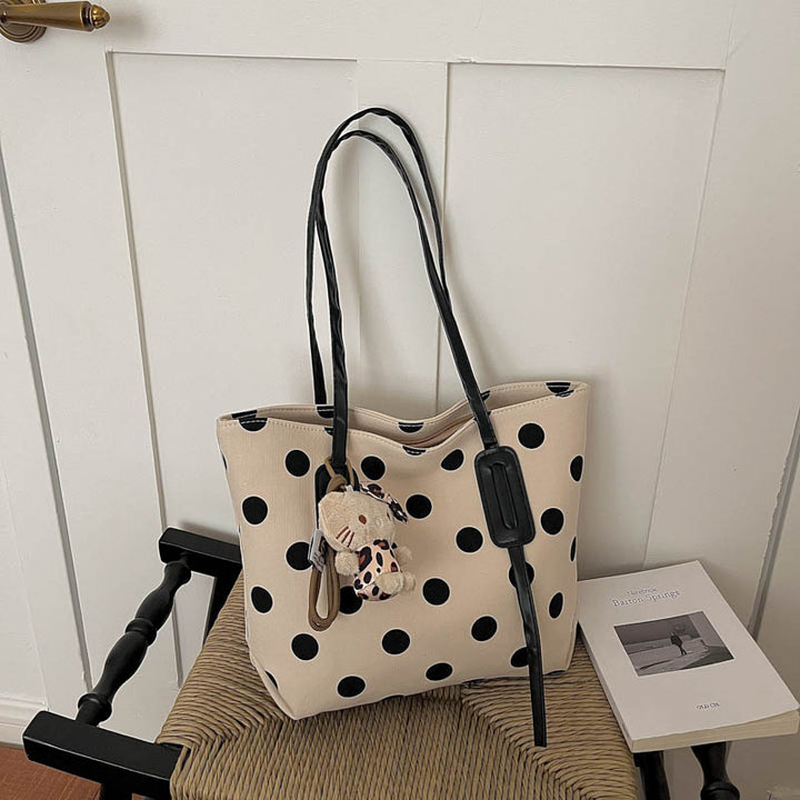 Trendy Polka Dot Tote Bag