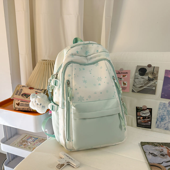 Backpack with Elegant, Floral Design and Many Compartments Stornfield