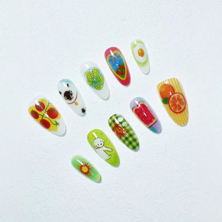 Artistic Themed Press-On Nail Set Stornfield
