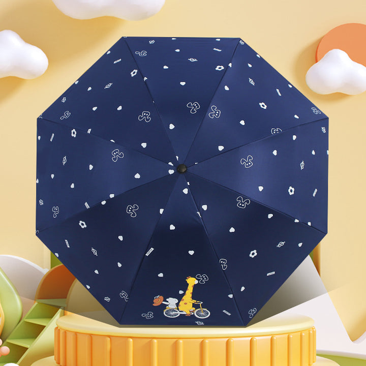Women’s Folding Umbrella with Playful Animal Design Stornfield