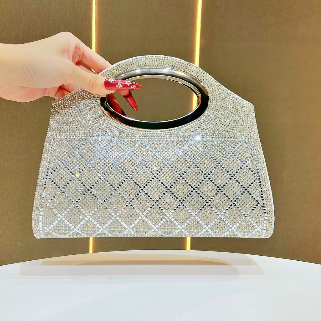 Rhinestone-Studded Evening Tote