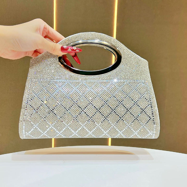 Rhinestone-Studded Evening Tote
