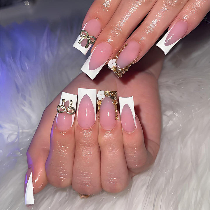Artificial nail set with elegant decorations and unique designs Stornfield