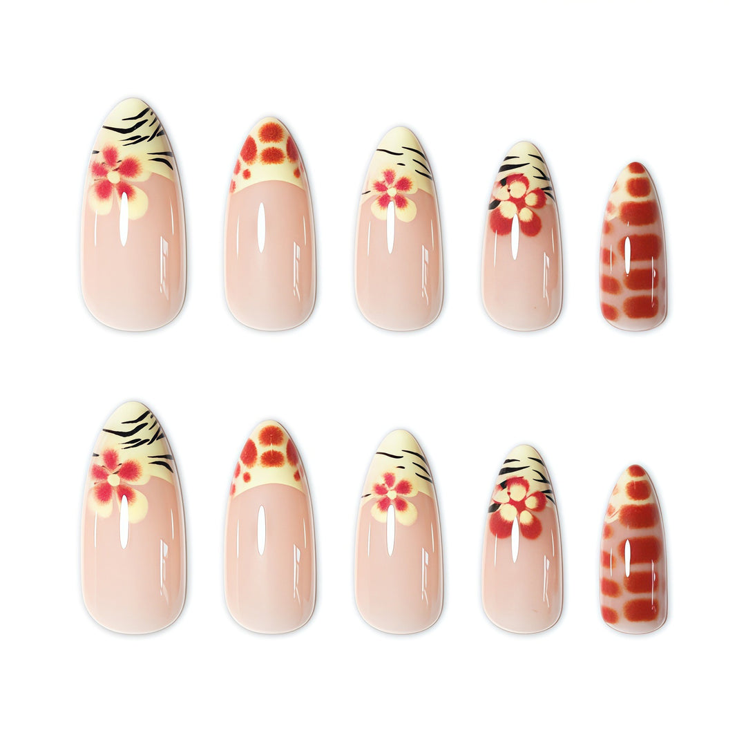 Artistic Floral Press-On Nail Set Stornfield 1787368887