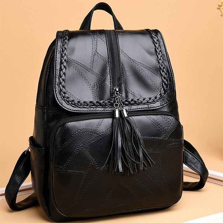 Chic Textured Leather Backpack Stornfield