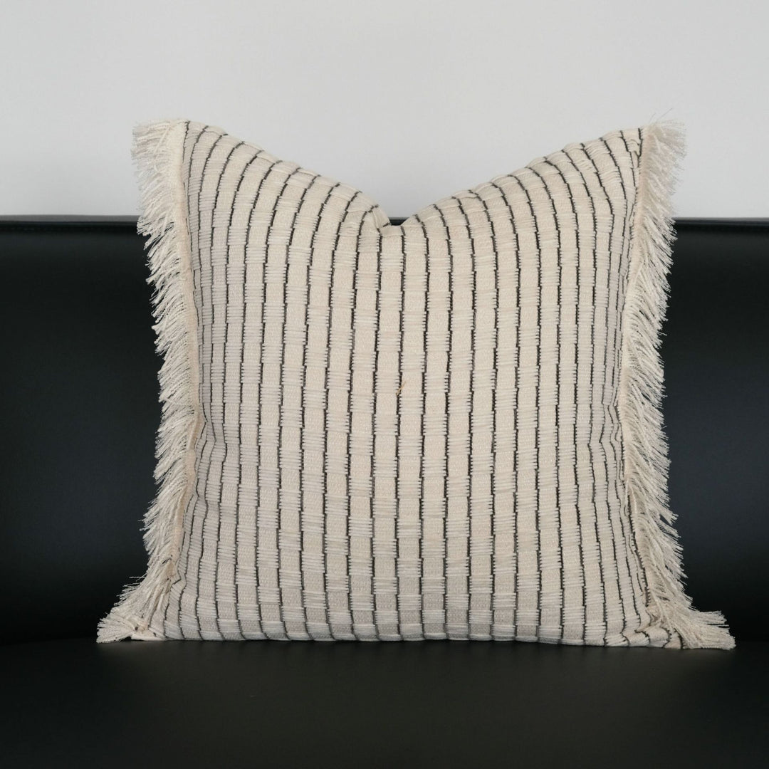 Textured Geometric Print Accent Pillow for Home
