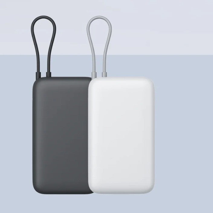 Compact portable High-capacity power bank with integrated charging cables and matte soft-touch finish Stornfield