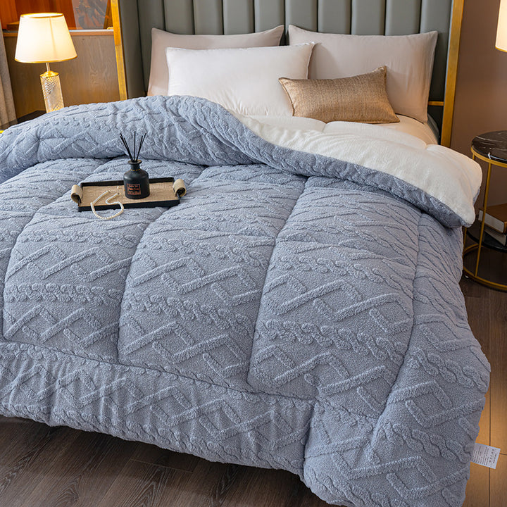 Plush Textured Quilted Blanket
