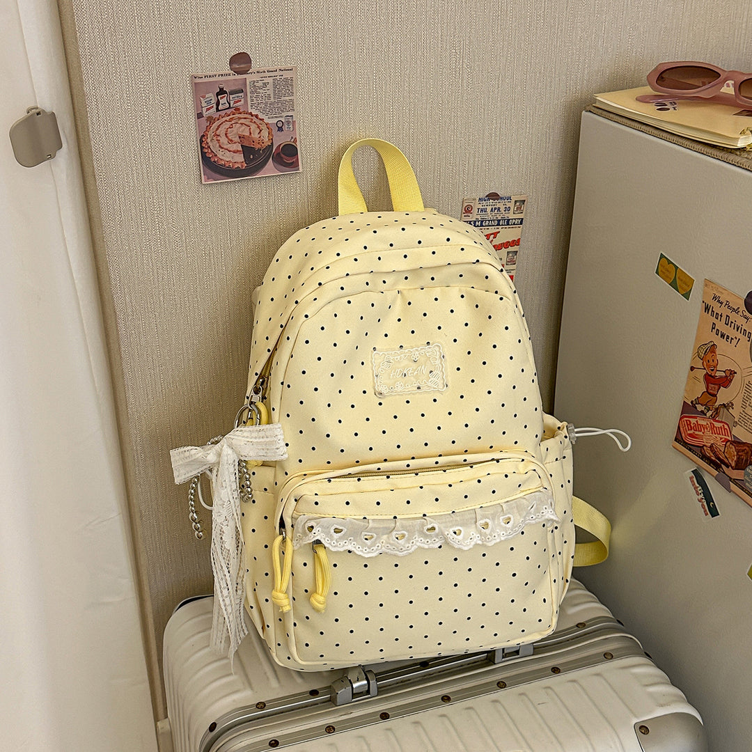 Charming Polka Dot Patterned Backpack Stornfield