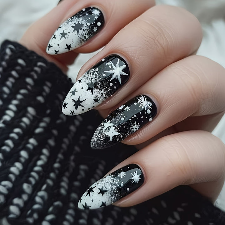 Artificial nail set with star motif Stornfield