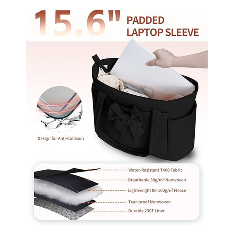 Elegant shopping bag with side pockets Stornfield