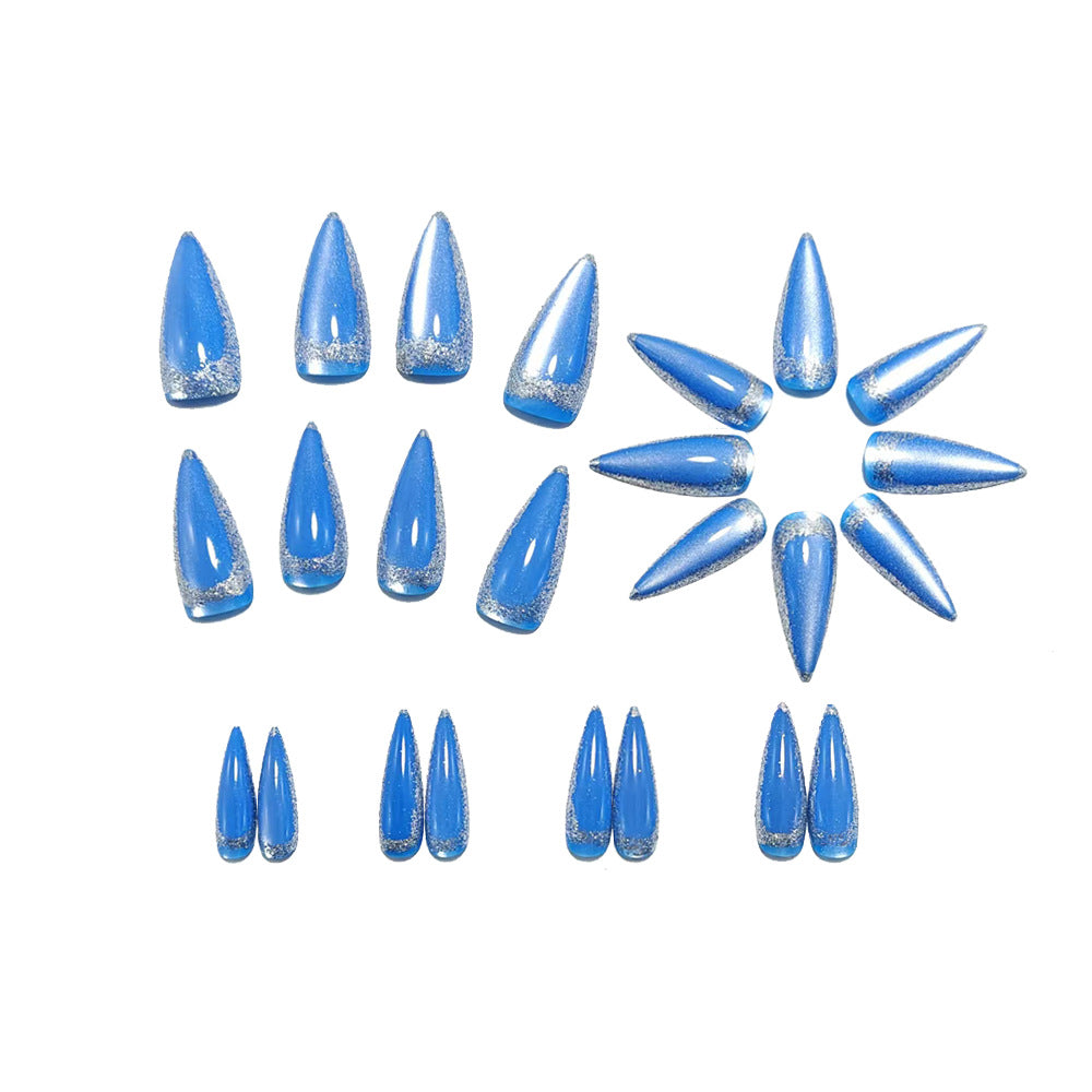 Glamorous artificial nails in elegant stiletto design with sparkling accents Stornfield
