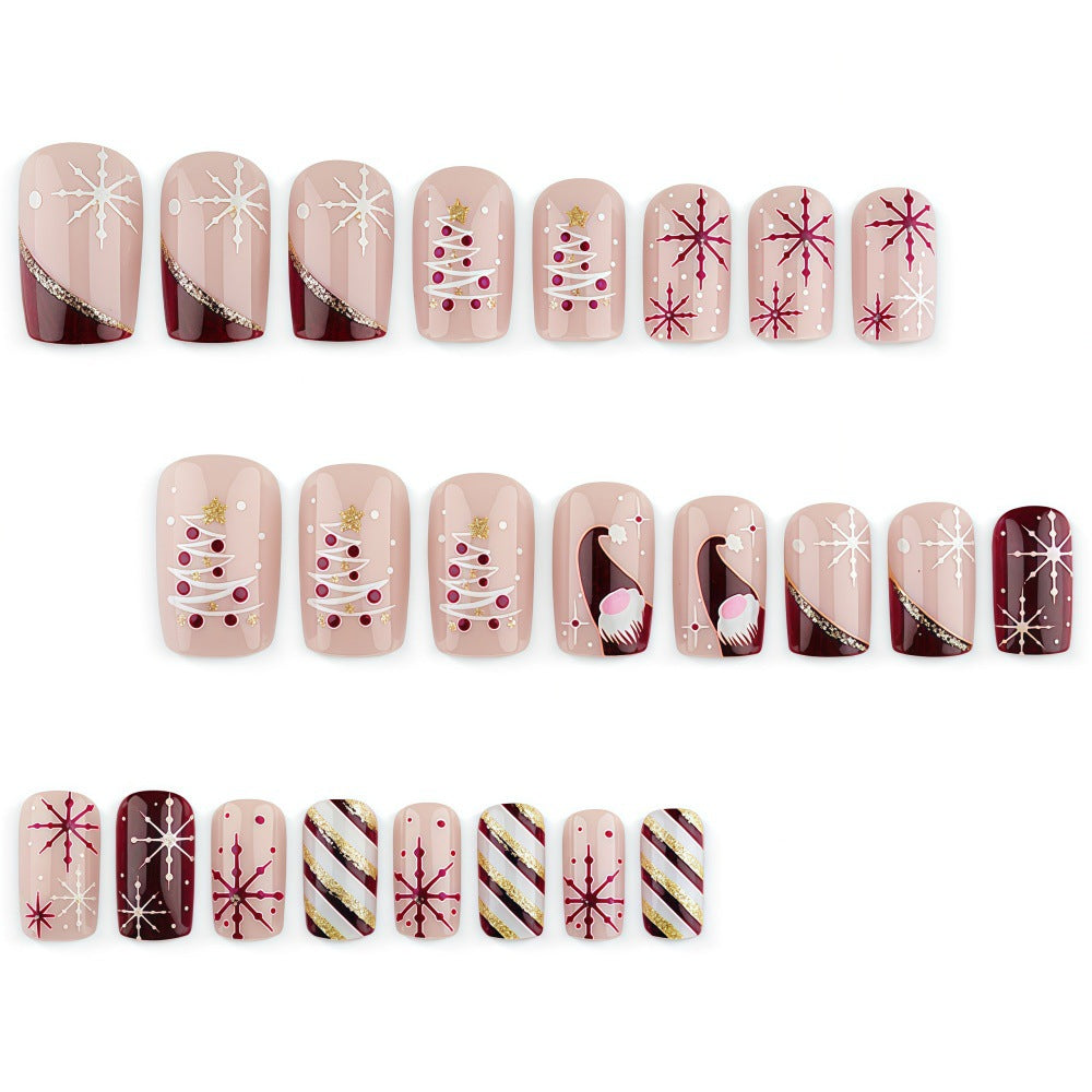 Artificial Nails in Festive Christmas Design Stornfield