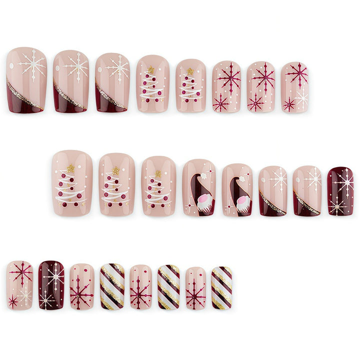 Artificial Nails in Festive Christmas Design Stornfield